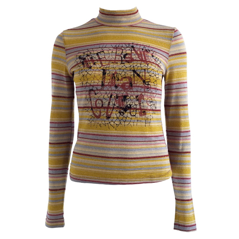 90s/00s Y2k Versace Top w/ Fishnet Back